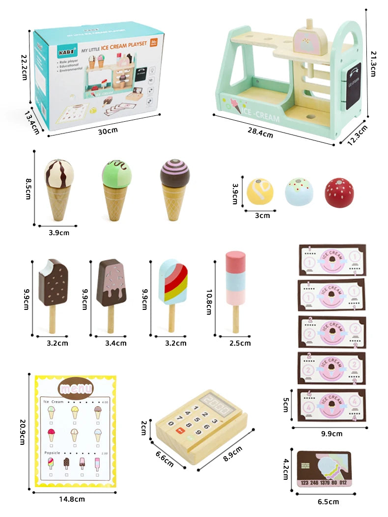 Ice Cream Montessori Wooden Toys - DIYTime