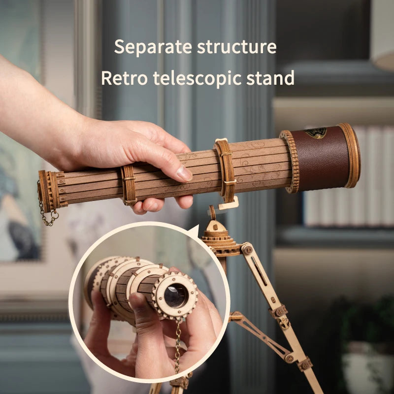 Pirate Monocular Telescope 3D Wooden Puzzle - DIYTime