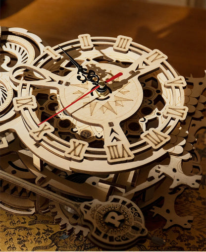 OWL Clock Mechanical Gear 3D Wooden Puzzle - DIYTime