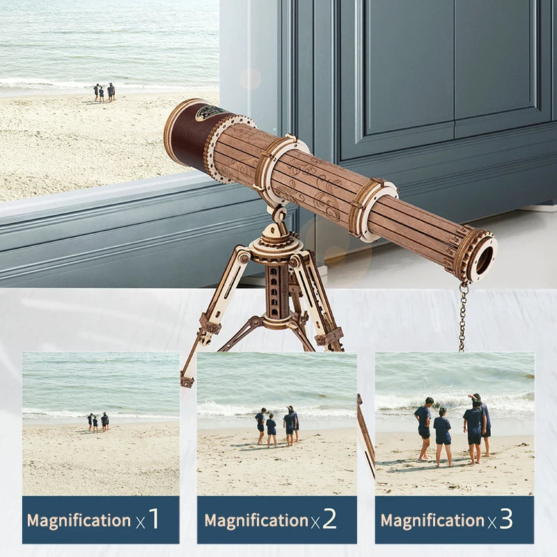 Pirate Monocular Telescope 3D Wooden Puzzle - DIYTime