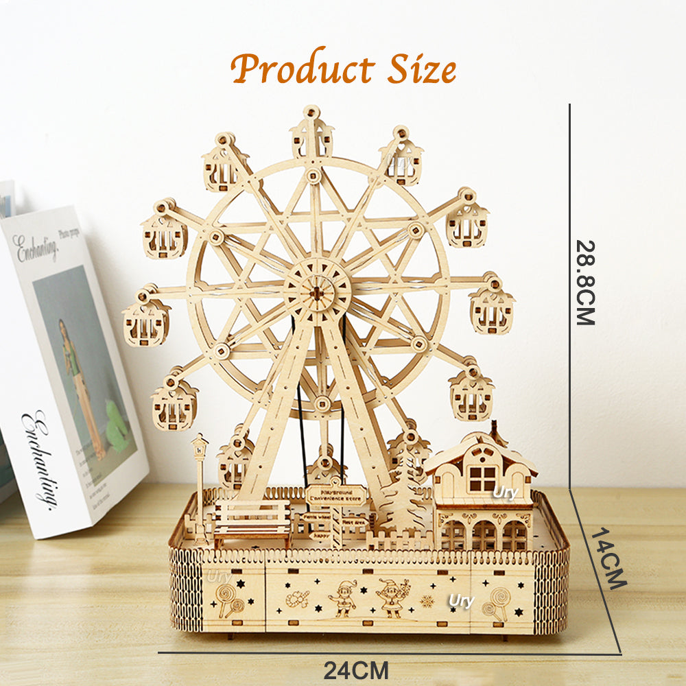 Ferris Wheel 3D Wooden Puzzle Music Box - DIYTime