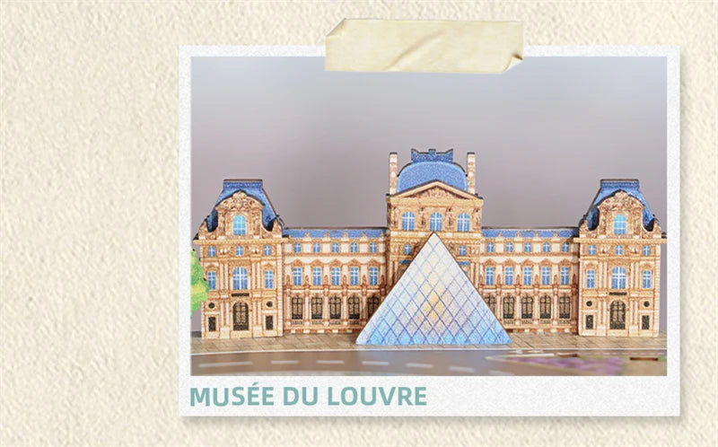 Music Box Paris 3D Wooden Puzzles Miniature - DIYTime