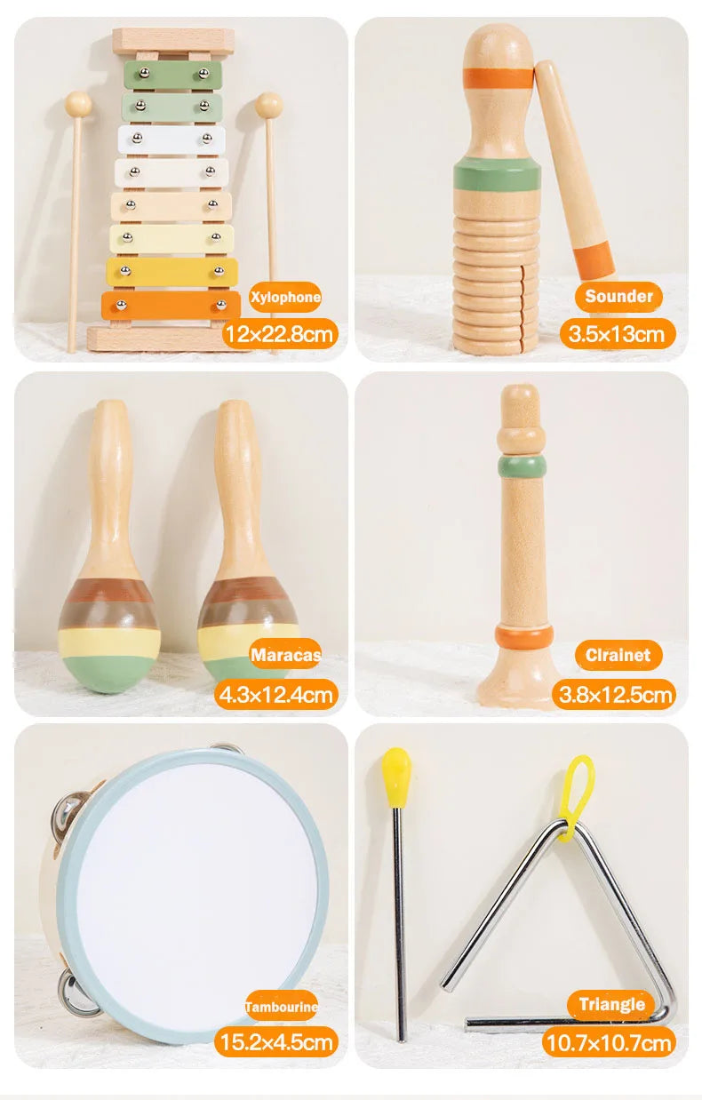 Baby Musical Instruments Montessori Wooden Toys - DIYTime