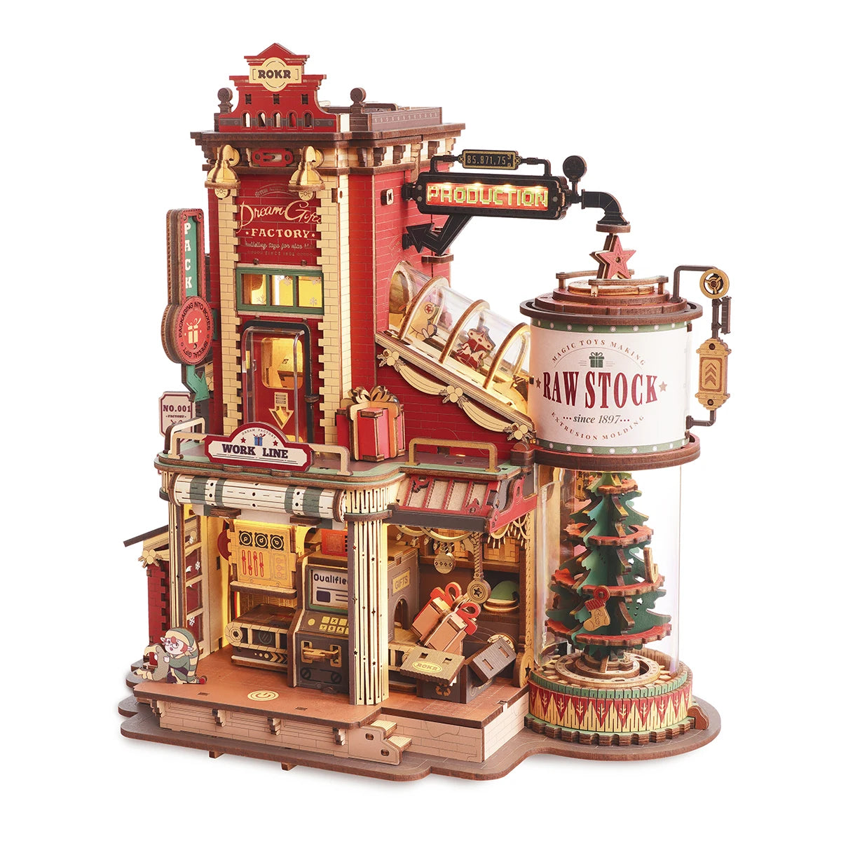 Robotime Rokr Dream Gift Factory 3D Wooden Puzzles Miniature - DIYTime