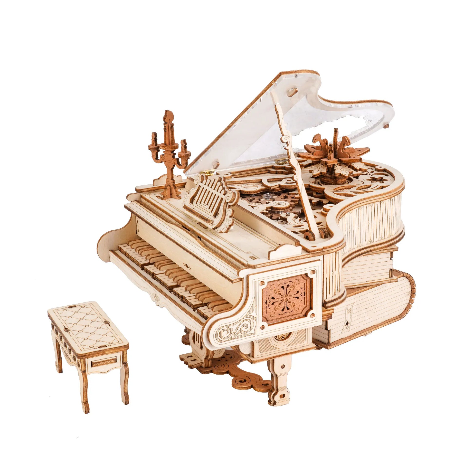 Magic Piano Mechanical Music Box 3D Wooden Puzzle - DIYTime