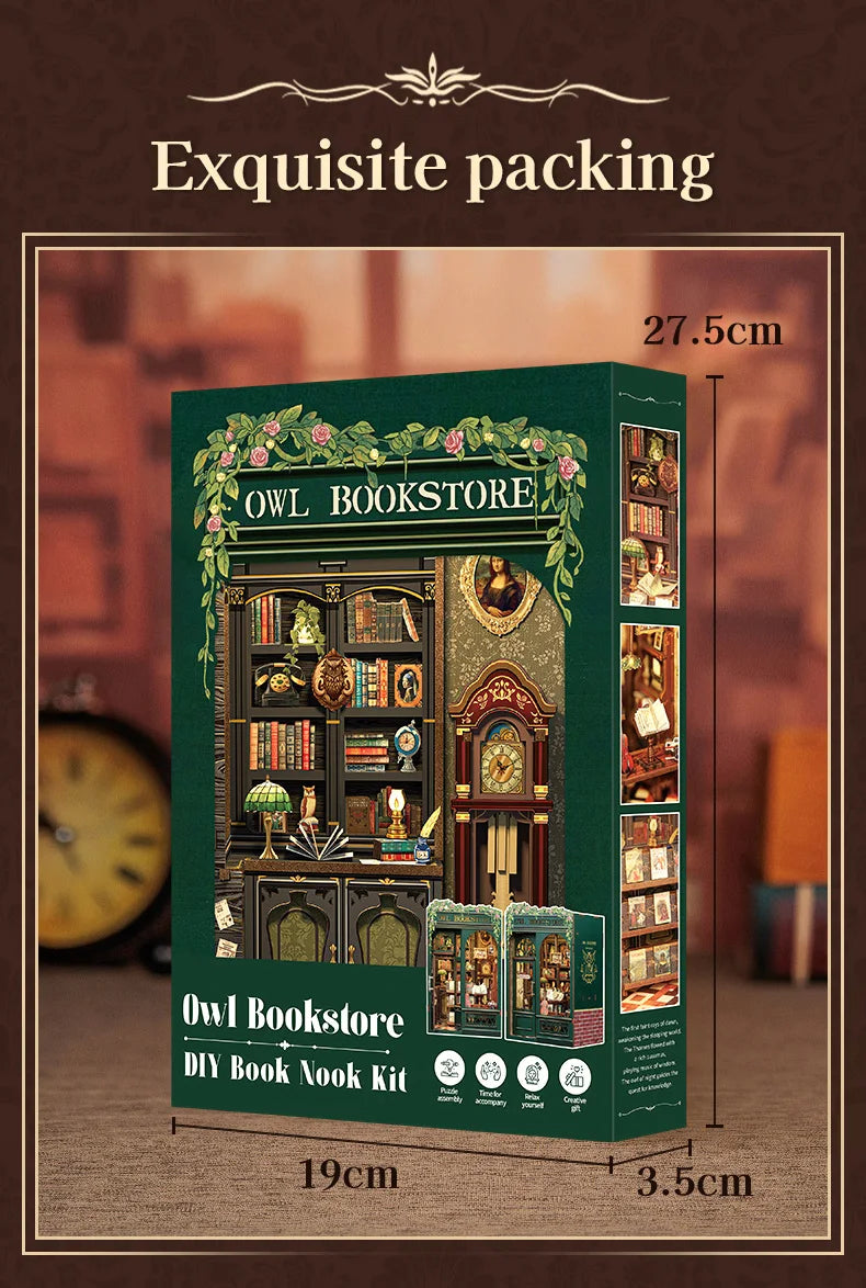 Bookshop Series 3D Wooden Puzzles Miniature - DIYTime