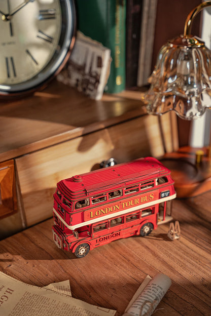 Robotime London Tour Bus 3D Wooden Puzzles Miniature - DIYTime