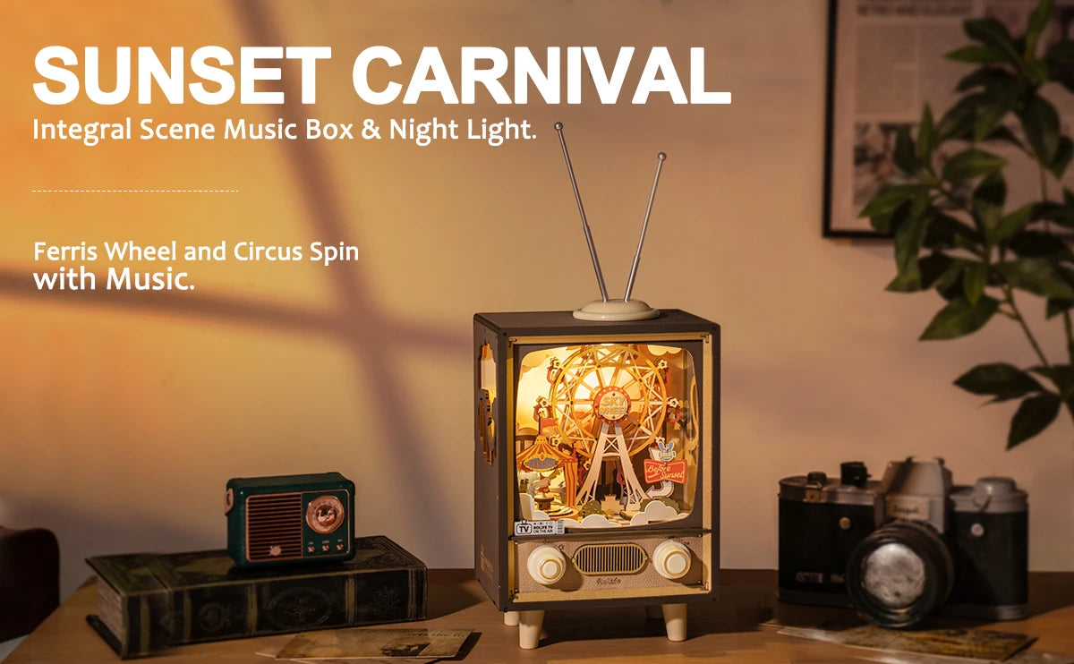 Sunset Carnival Music TV DIY 3D Puzzle - DIYTime