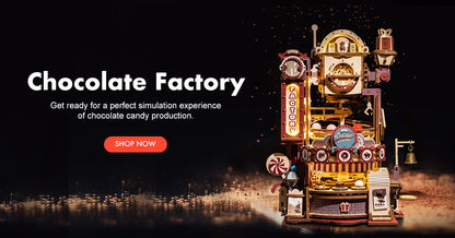 Robotime ROKR Marble Run Factory 3D Wooden Puzzles Miniature - DIYTime