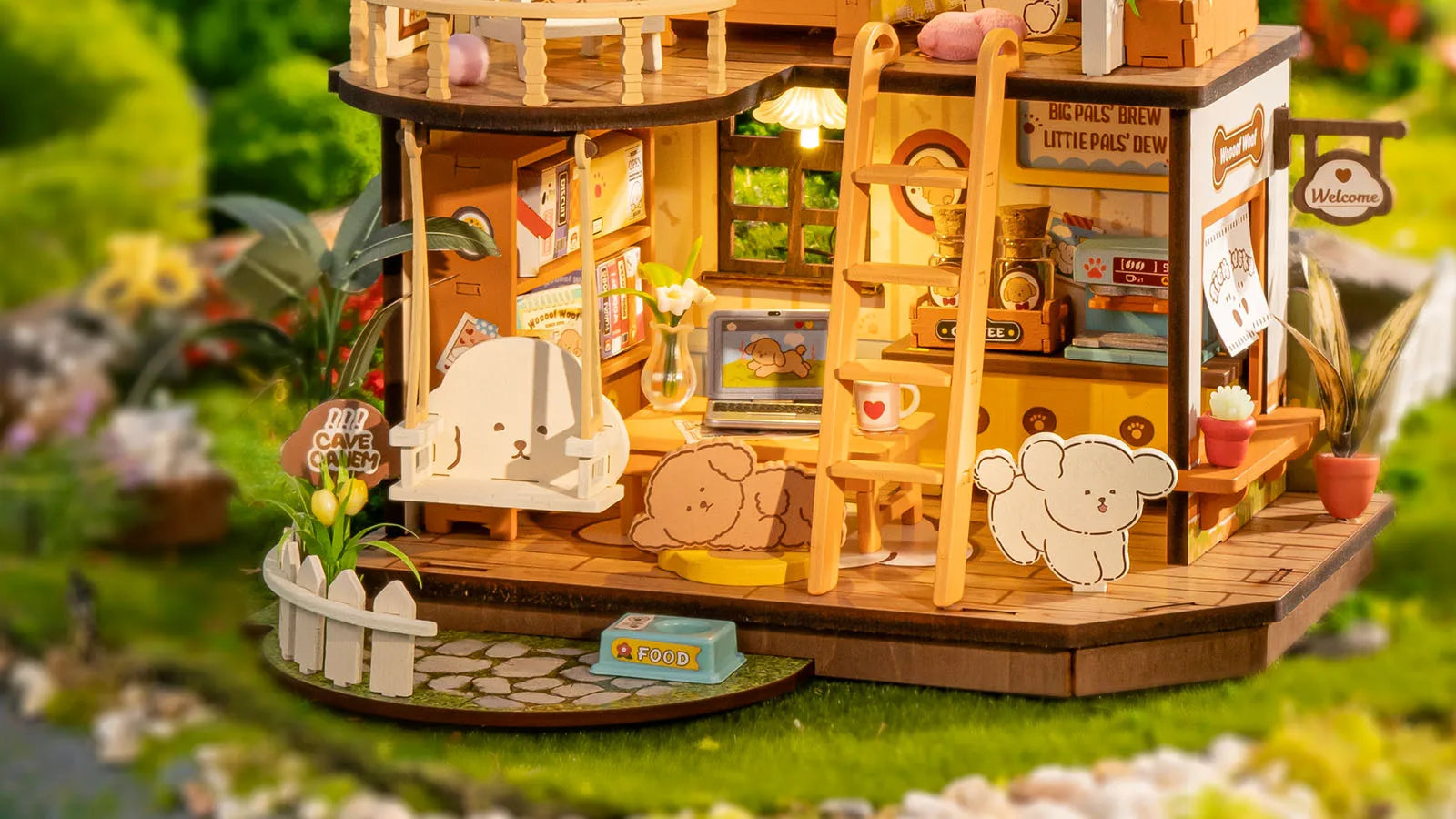 Puppy's Cozy Villa House DIY Miniature House Kit - DIYTime