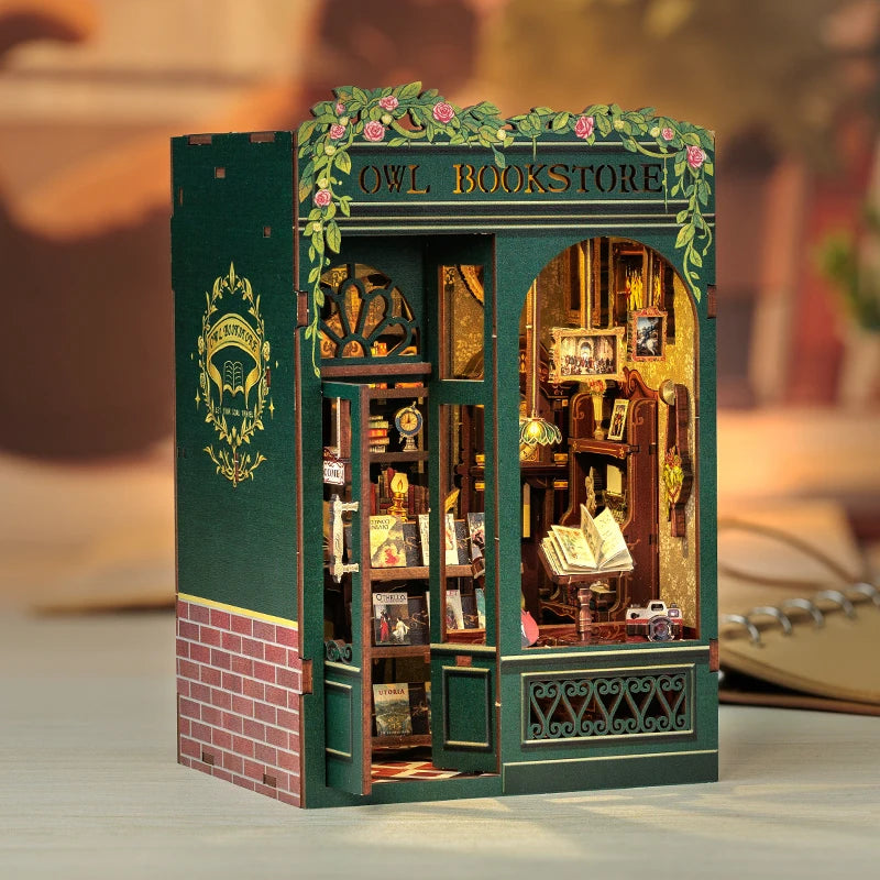 Bookshop Series 3D Wooden Puzzles Miniature - DIYTime