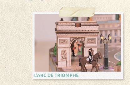 Music Box Paris 3D Wooden Puzzles Miniature - DIYTime