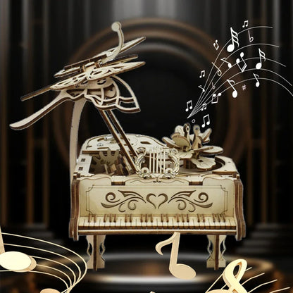 Piano Music Box 3D Wooden Puzzle - DIYTime