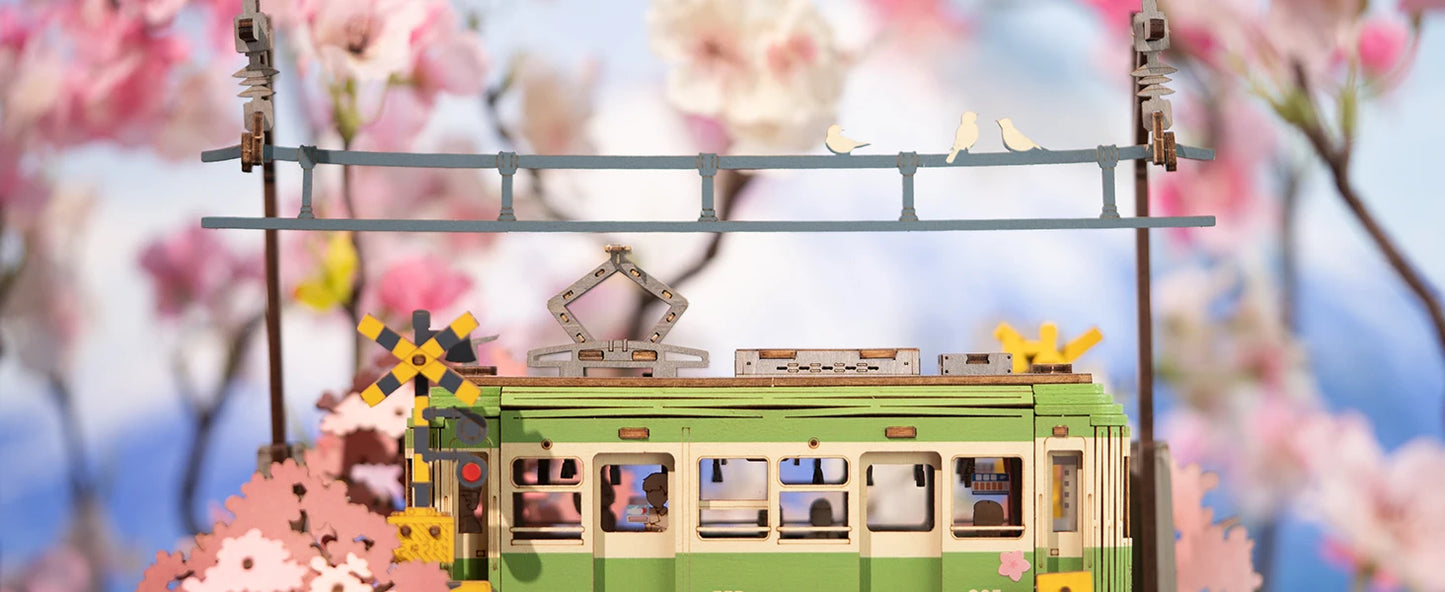 Robotime Sakura Journey 3D Wooden Puzzles Miniature - DIYTime