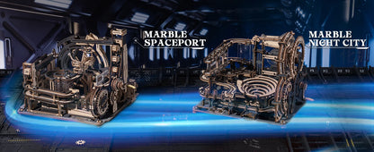 Marble Spaceport 3D Wooden Puzzle - DIYTime