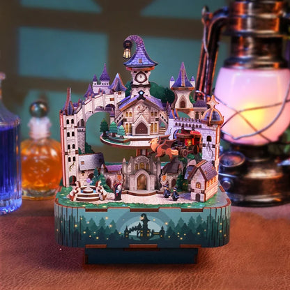 Magic Castle Music Box 3D Wooden Puzzles Miniature - DIYTime