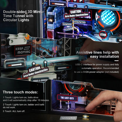 Neon Circuit City Marble Run DIY Kit - DIYTime