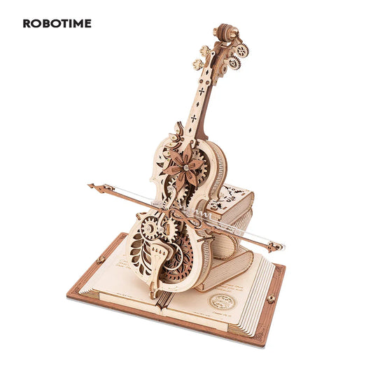 Magic Cello Mechanical Music Box & Music Instruments 3D Wooden Puzzle - DIYTime