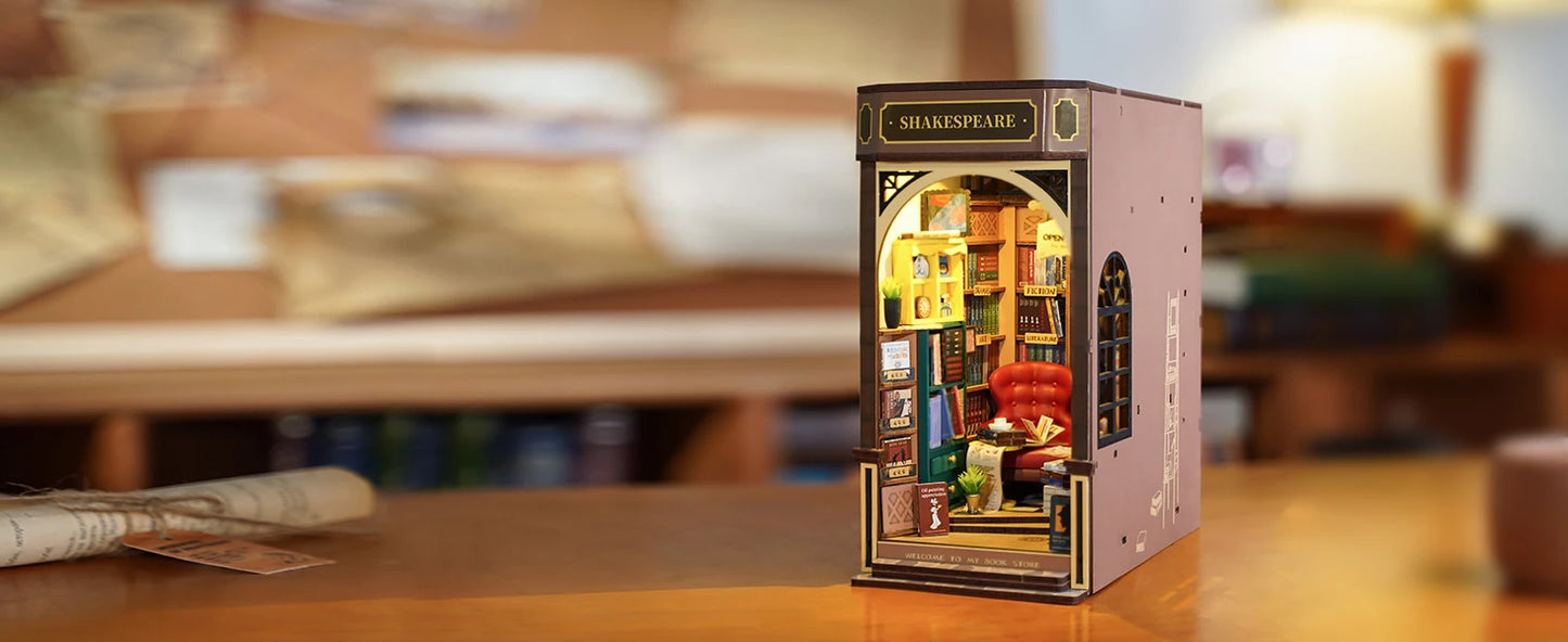 Bookstore 3D Wooden DIY Book Nook - DIYTime