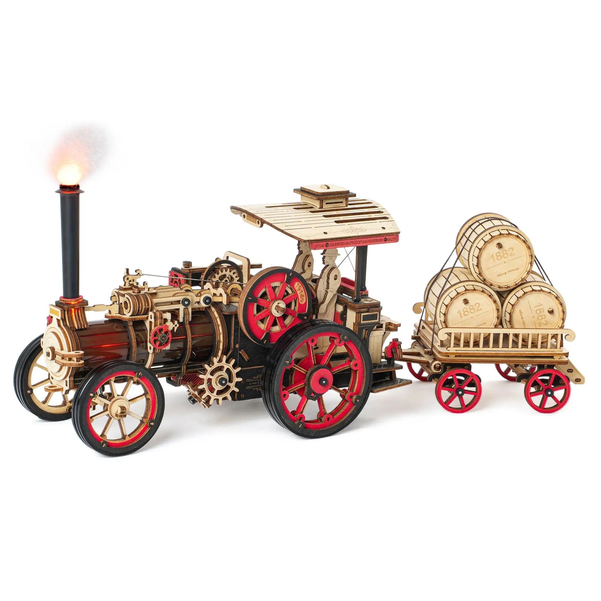 Mechanical Steam Engine 3D Wooden Puzzle - DIYTime