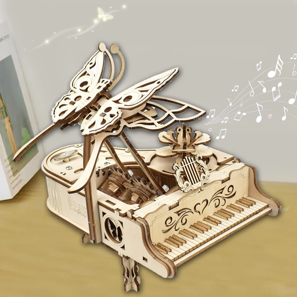 Piano Music Box 3D Wooden Puzzle - DIYTime