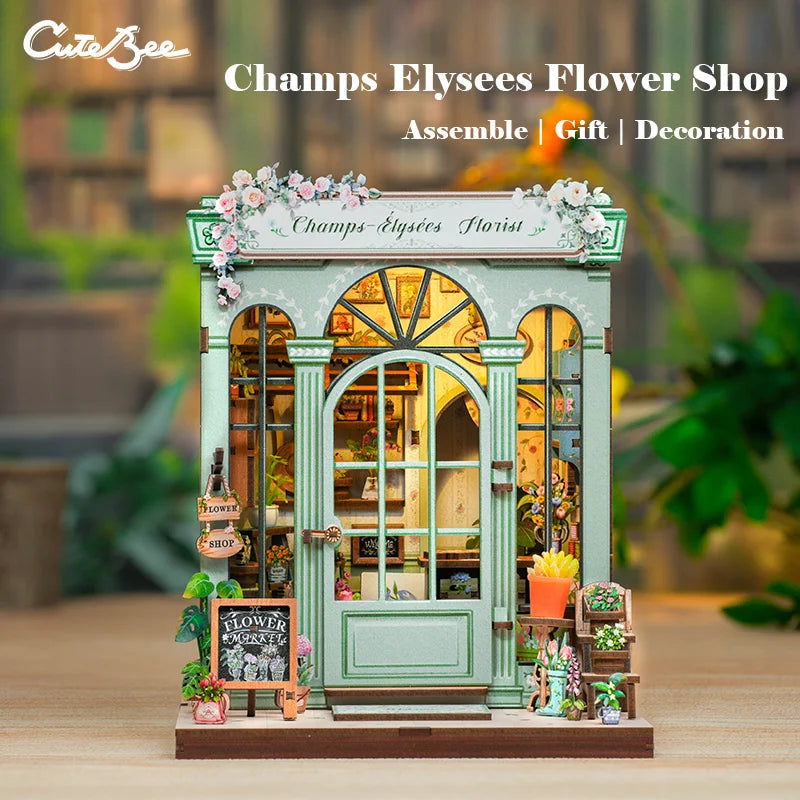 Flower Shop Wooden 3D Puzzle - DIYTime