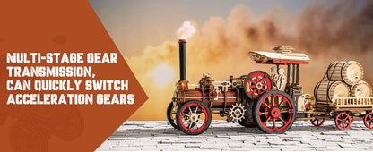 Mechanical Steam Engine 3D Wooden Puzzle - DIYTime