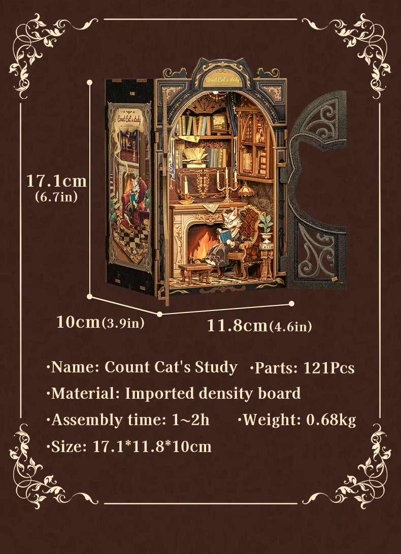 Bookshop Series 3D Wooden Puzzles Miniature - DIYTime