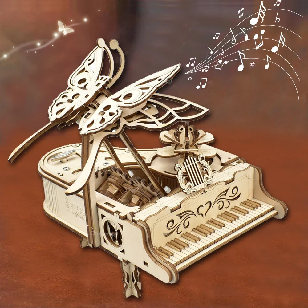 Piano Music Box 3D Wooden Puzzle - DIYTime