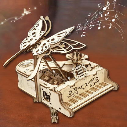 Piano Music Box 3D Wooden Puzzle - DIYTime