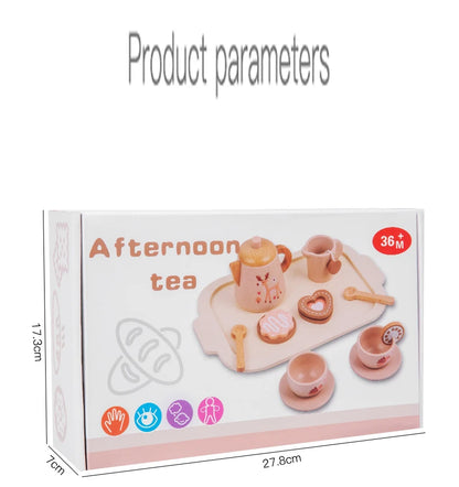 Afternoon Tea Set Montessori Wooden Toys - DIYTime