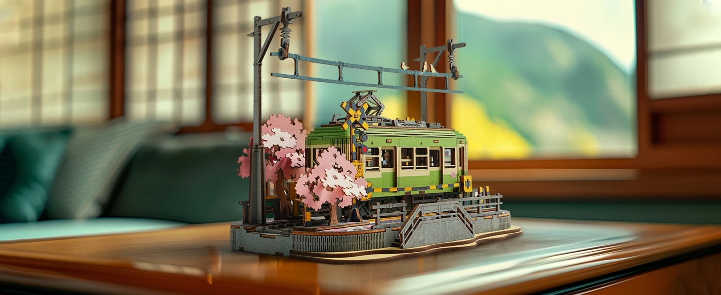 Robotime Sakura Journey 3D Wooden Puzzles Miniature - DIYTime