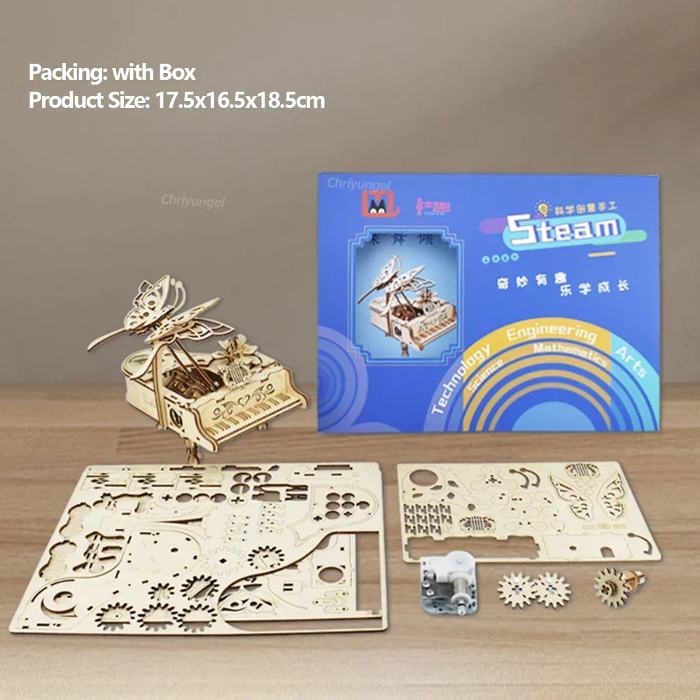 Piano Music Box 3D Wooden Puzzle - DIYTime