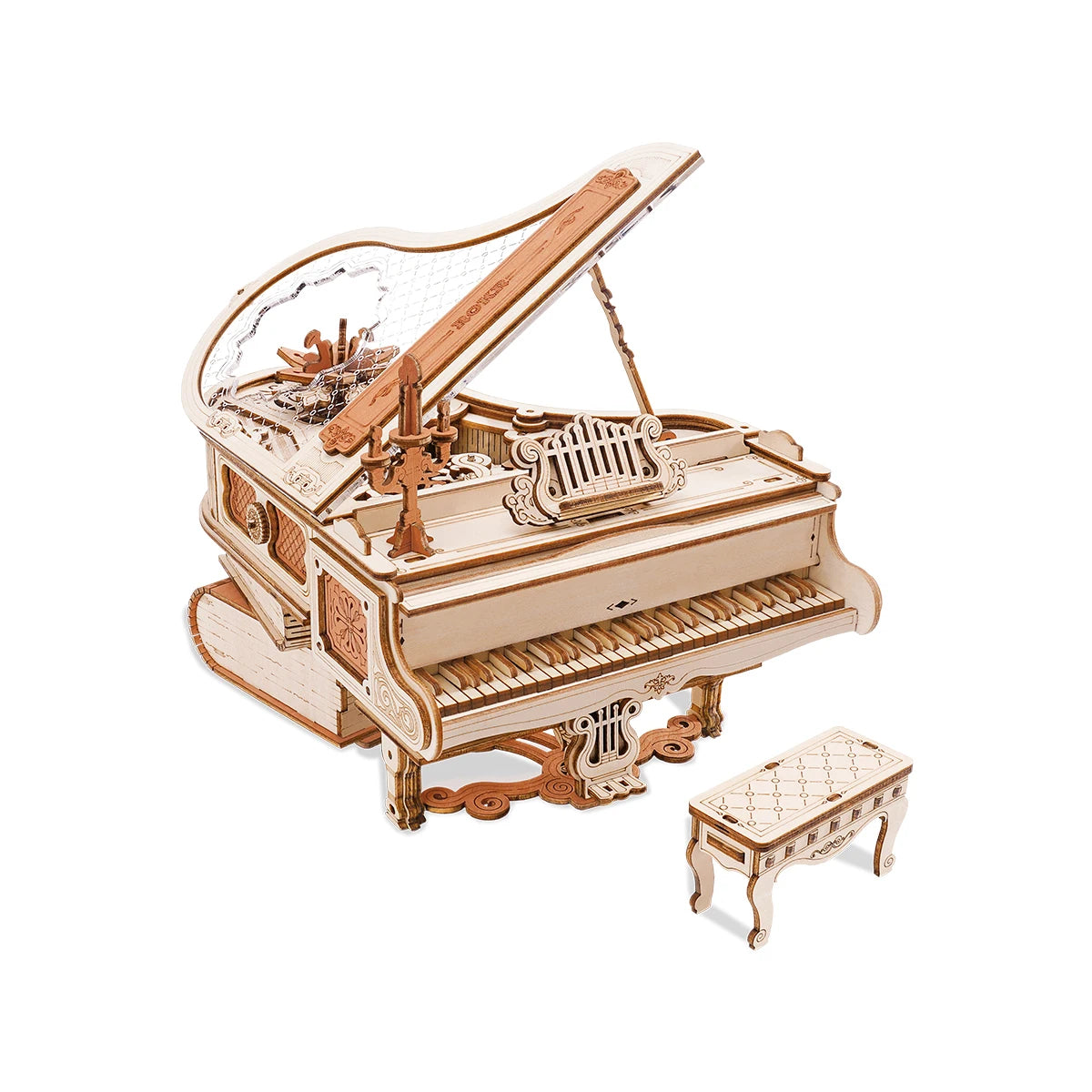 Magic Piano Mechanical Music Box 3D Wooden Puzzle - DIYTime