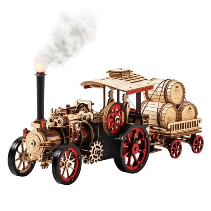 Mechanical Steam Engine 3D Wooden Puzzle - DIYTime