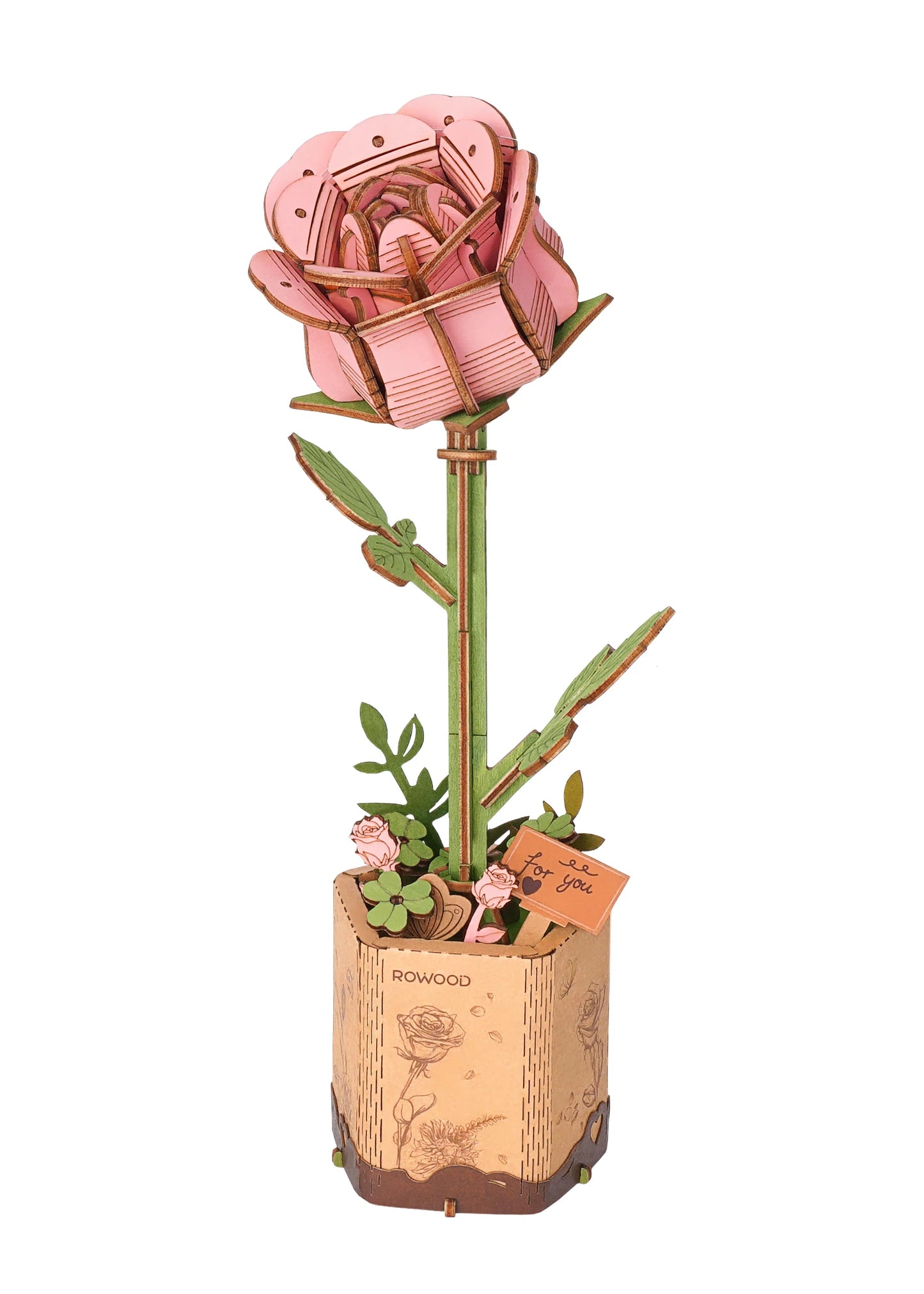 Wooden Flower Bouquet DIY 3D Puzzle - DIYTime