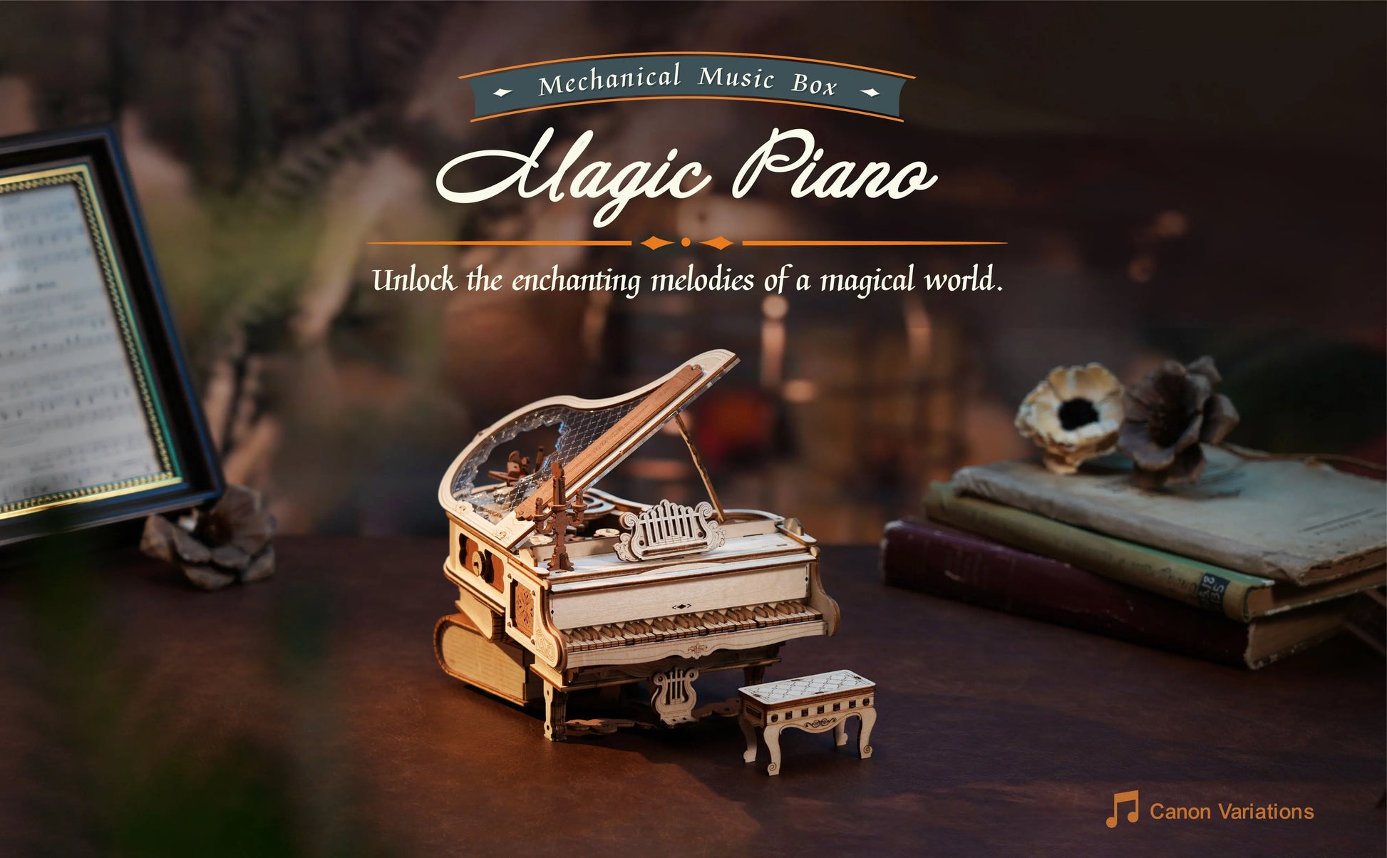 Magic Piano Mechanical Music Box 3D Wooden Puzzle - DIYTime