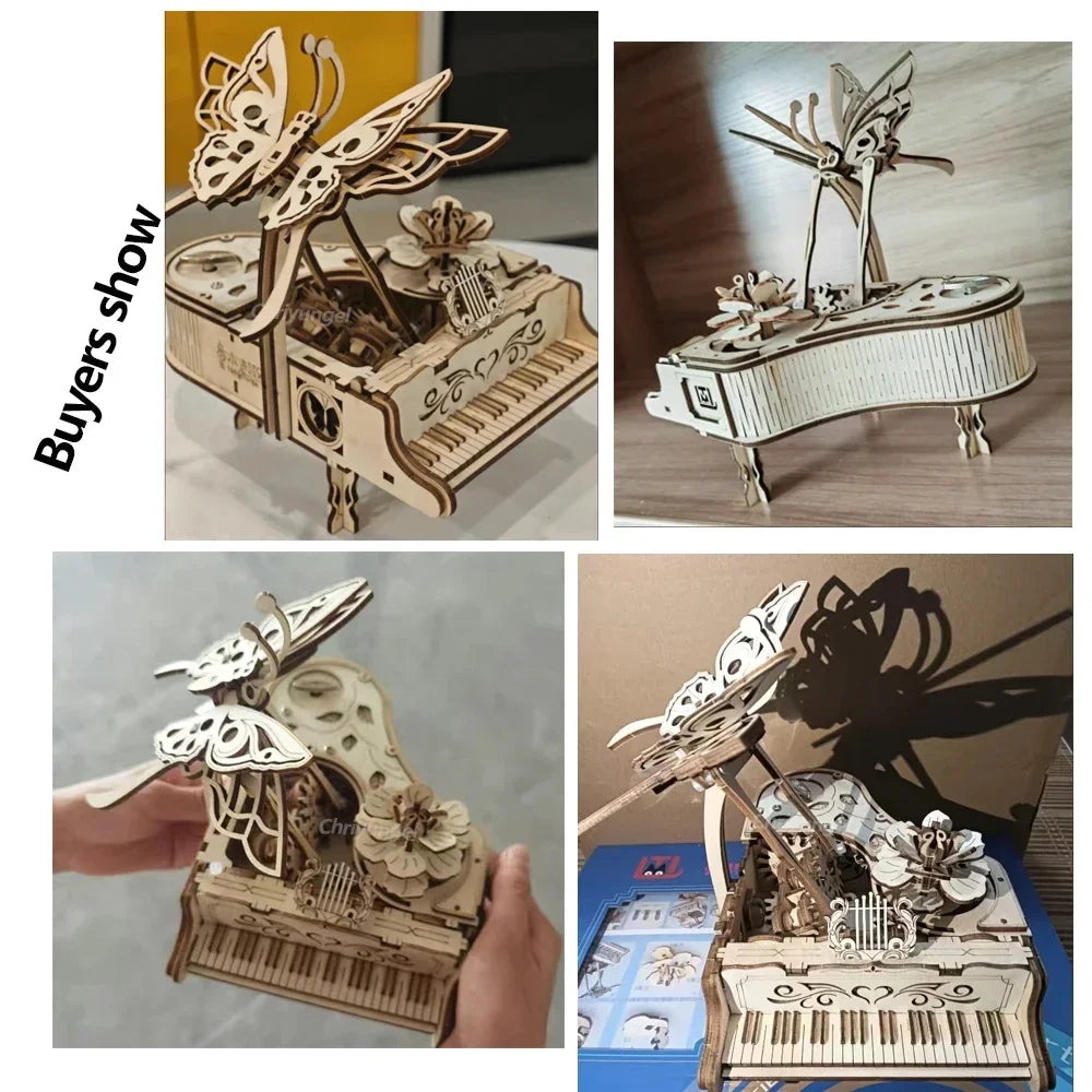 Piano Music Box 3D Wooden Puzzle - DIYTime