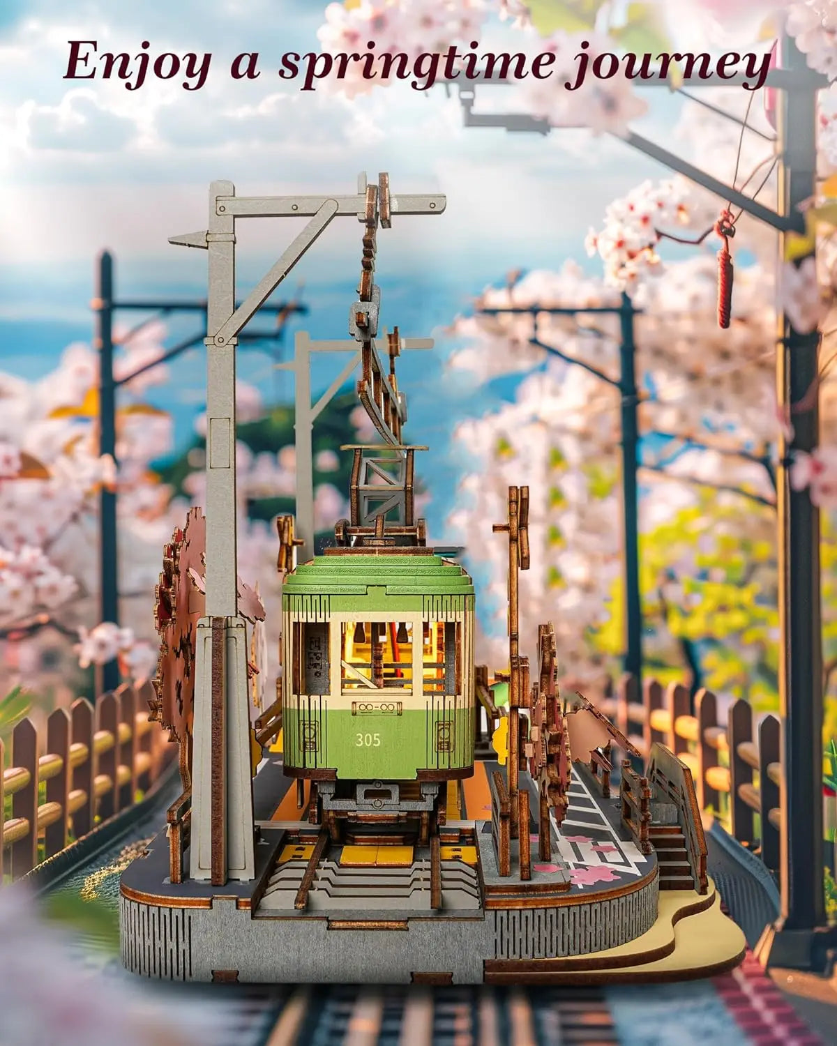 Robotime Sakura Journey 3D Wooden Puzzles Miniature - DIYTime