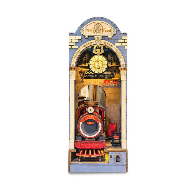 ROBOTIME Time Travel Book Nook 3D Wooden Puzzles Miniature - DIYTime