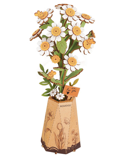 Wooden Flower Bouquet DIY 3D Puzzle - DIYTime