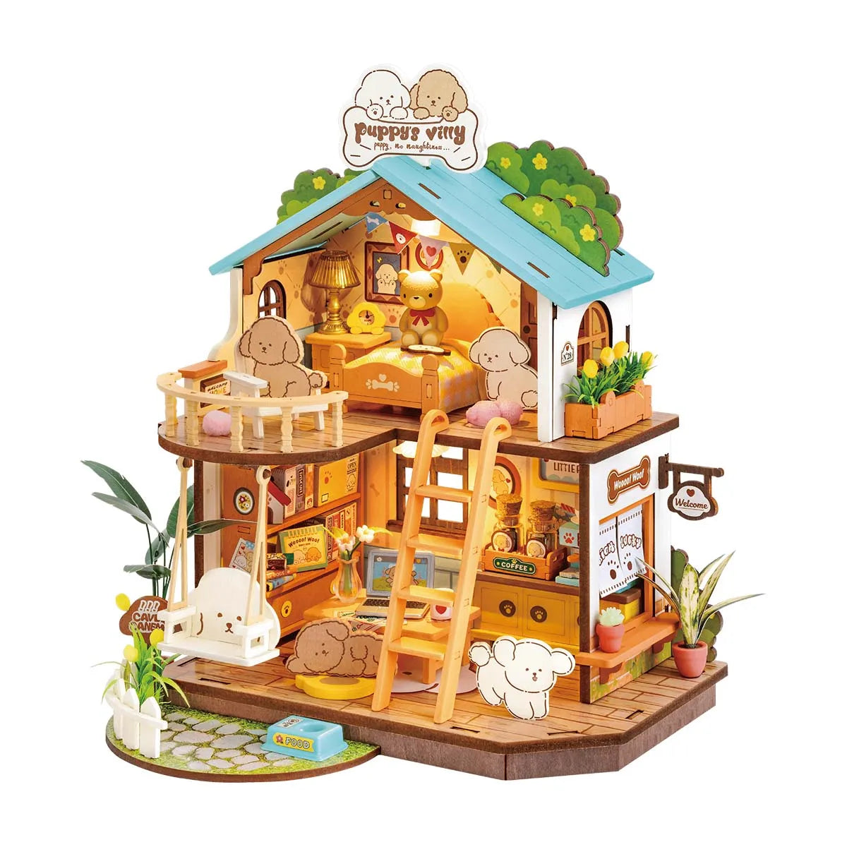 Puppy's Cozy Villa House DIY Miniature House Kit - DIYTime