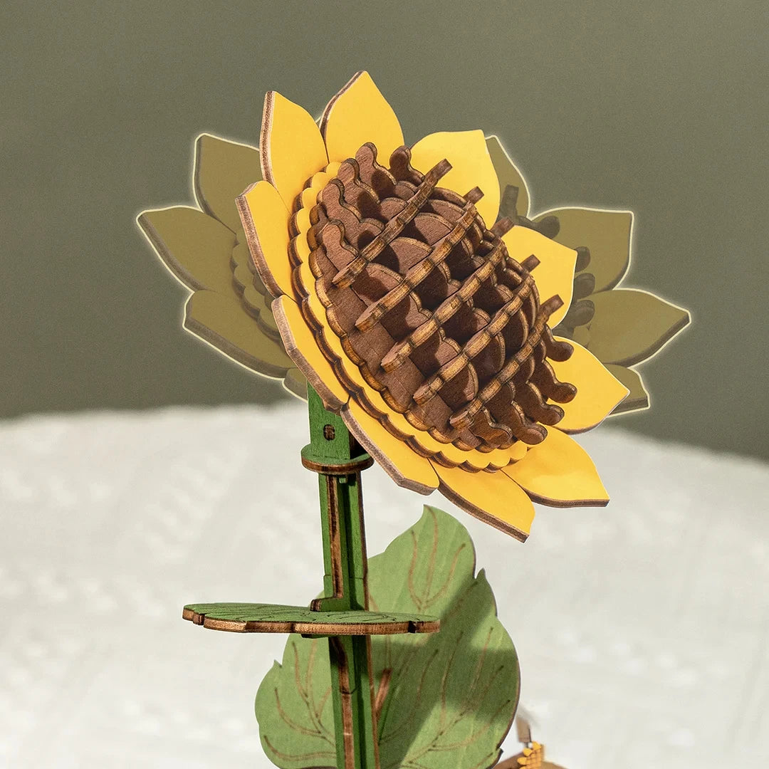 Wooden Flower Bouquet DIY 3D Puzzle - DIYTime