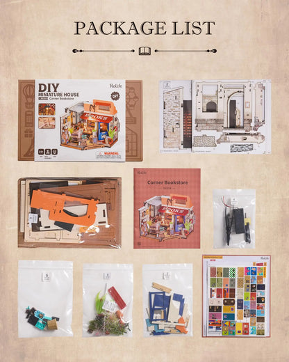 Bookstore 3D Wooden Puzzles Miniature - DIYTime