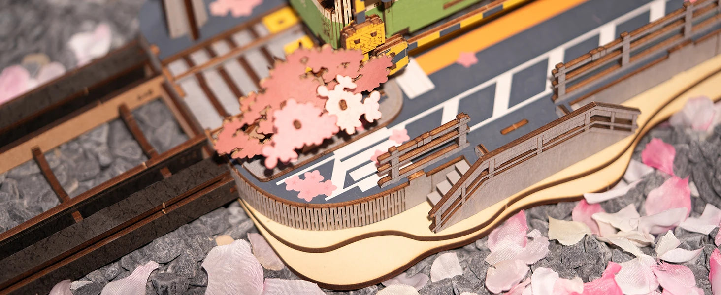 Robotime Sakura Journey 3D Wooden Puzzles Miniature - DIYTime