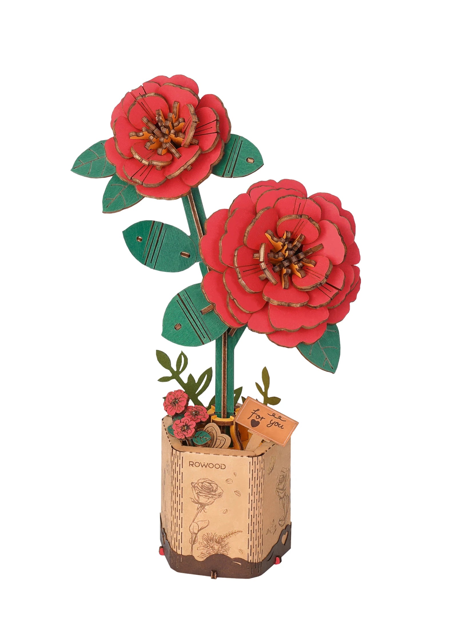 Wooden Flower Bouquet DIY 3D Puzzle - DIYTime