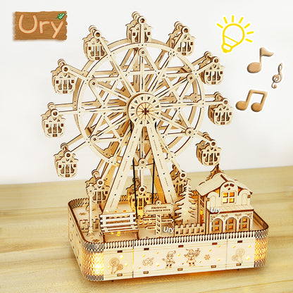 Ferris Wheel 3D Wooden Puzzle Music Box - DIYTime