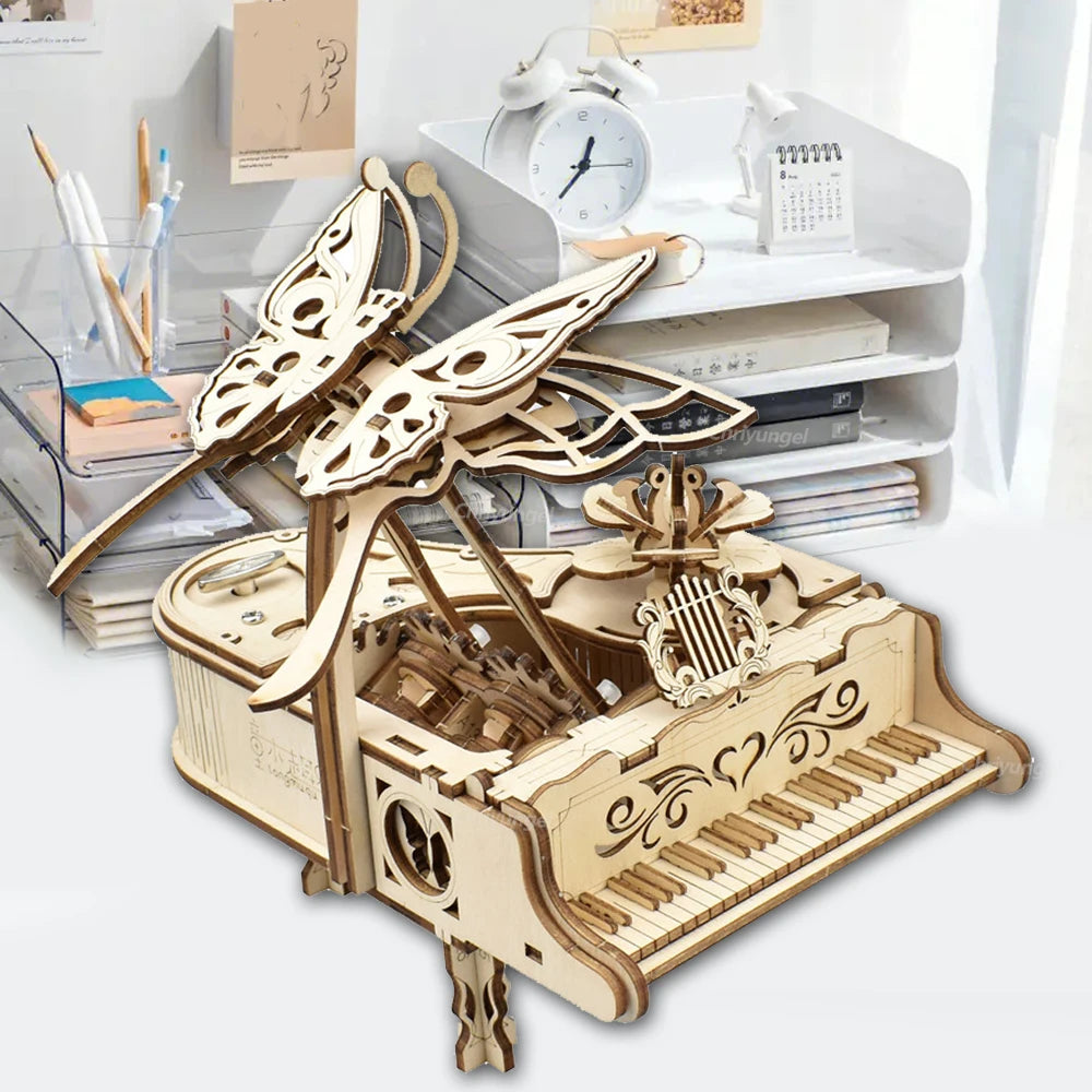 Piano Music Box 3D Wooden Puzzle - DIYTime