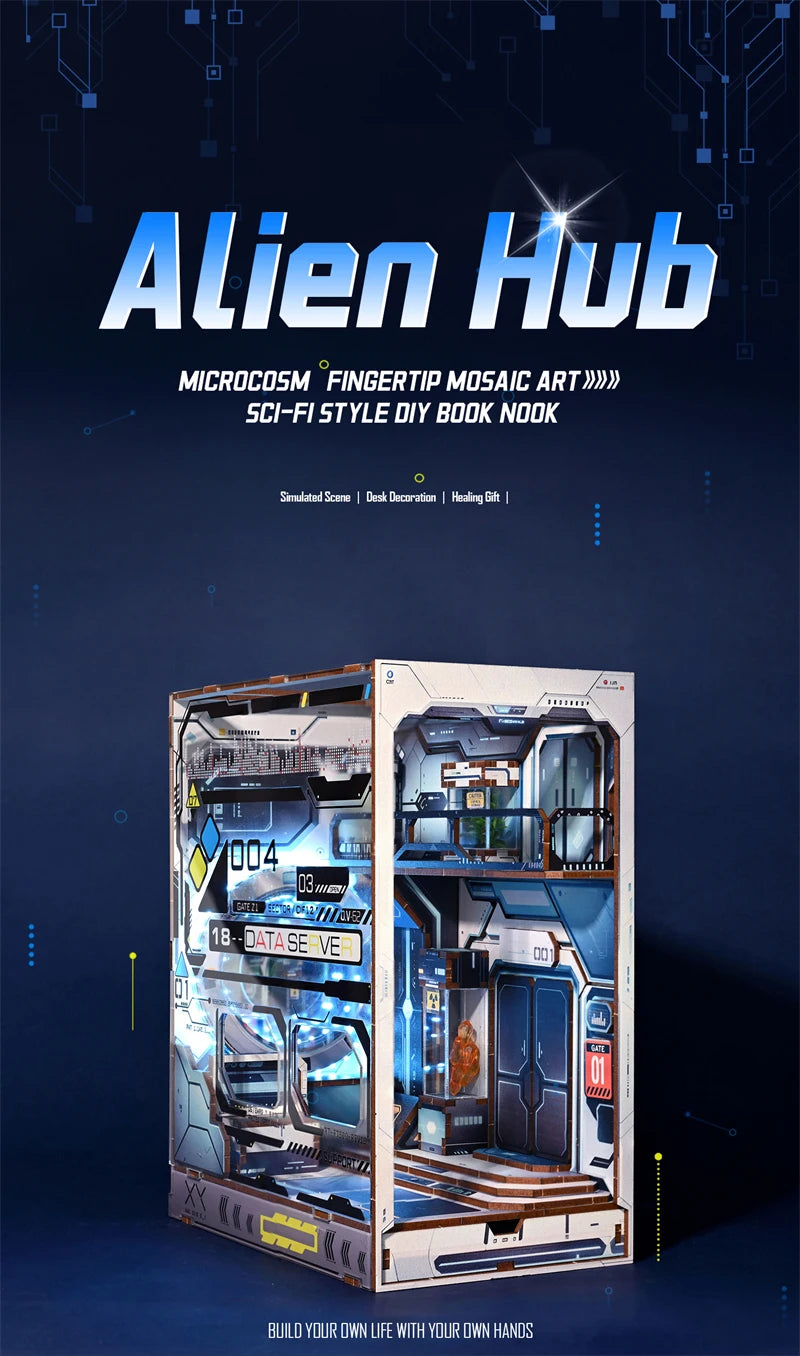 Alien Space Station DIY Book Nook - DIYTime