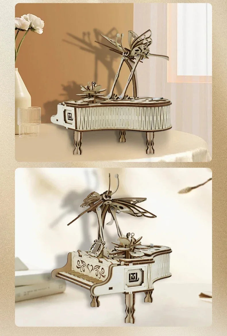 Piano Music Box 3D Wooden Puzzle - DIYTime